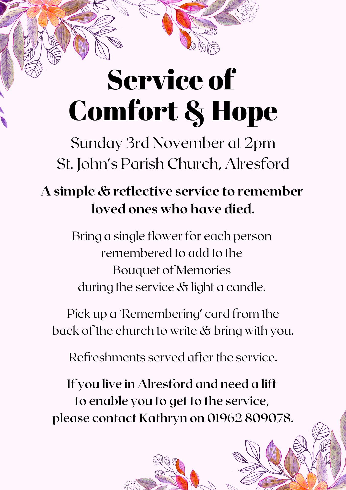 Comfort and Hope Service 2024