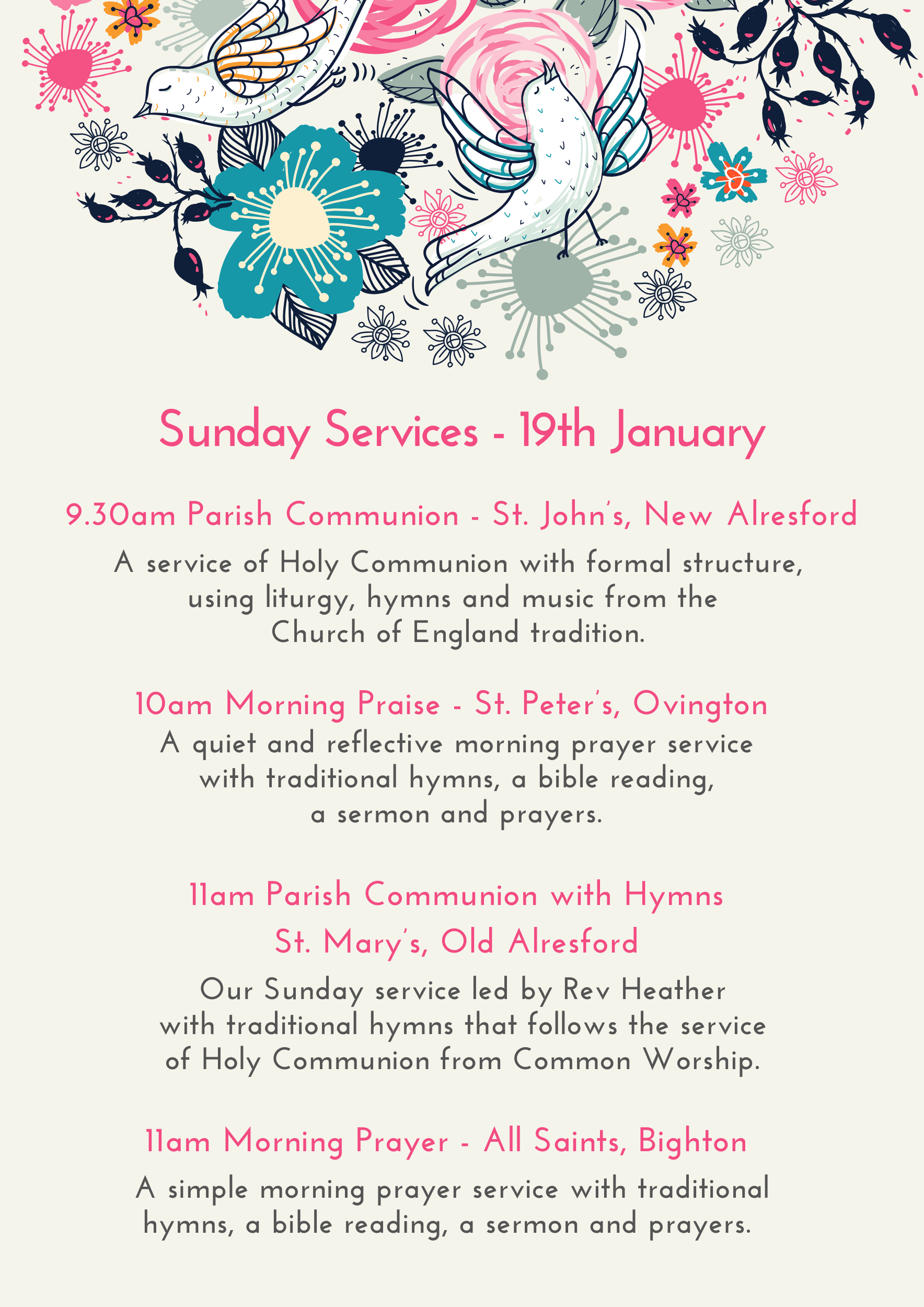 3rd Sunday Services Poster